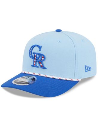 New Era - Men's Light Blue/Blue Colorado Rockies 2025 Fourth of July 9SEVENTY Adjustable Hat