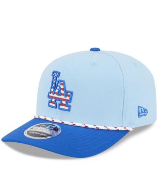 New Era - Men's Light Blue/Blue Los Angeles Dodgers 2025 Fourth of July 9SEVENTY Adjustable Hat