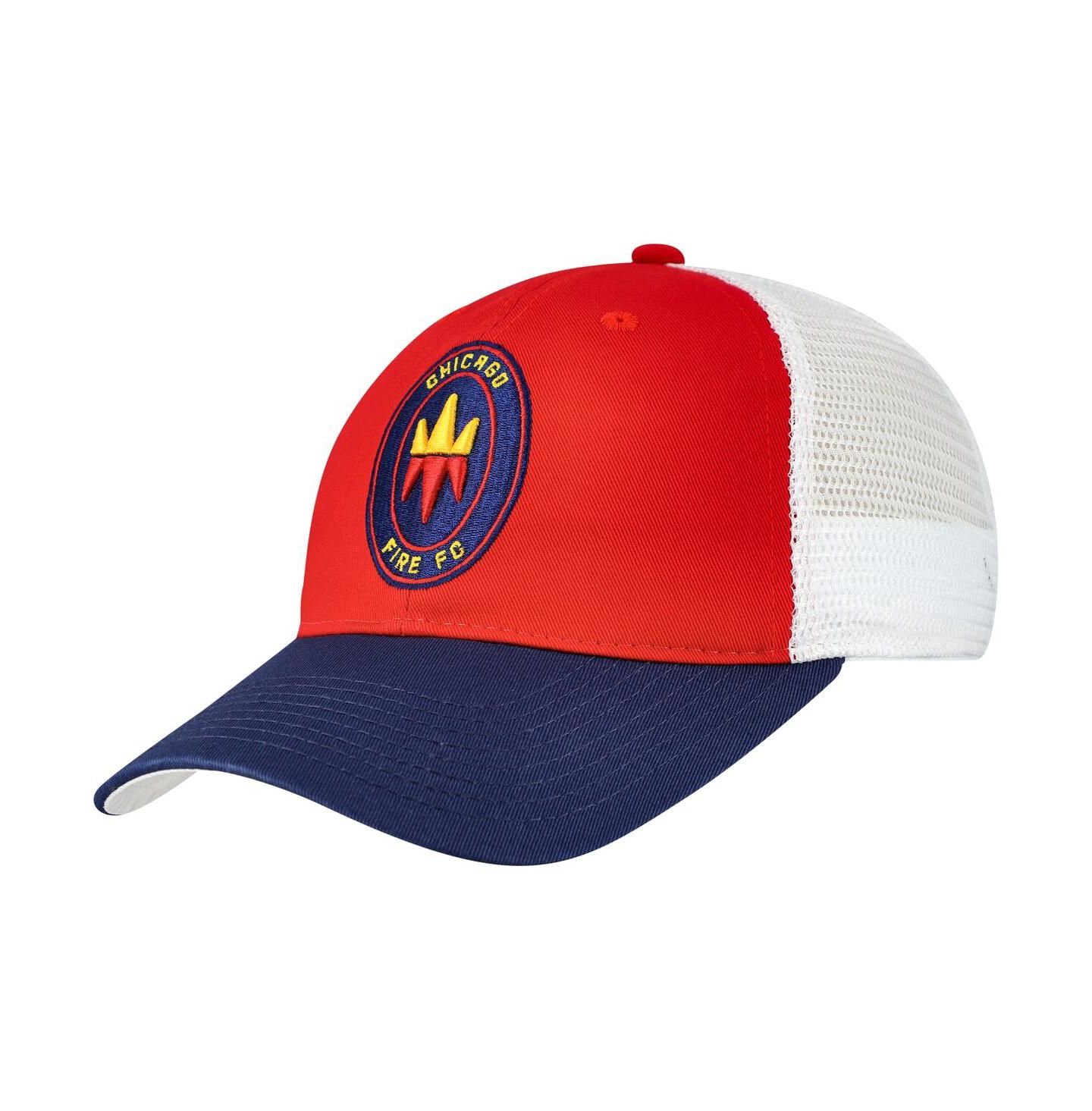 Мужская кепка Fanatics Red/Navy Chicago Fire Americana Adjustable Hat — фото 1
