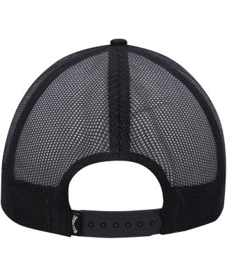 Men's Black Stacked Trucker Snapback Hat