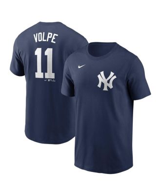 Nike - Men's Anthony Volpe Navy New York Yankees Fuse Name Number T-Shirt