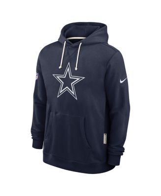 Men's Navy Dallas Cowboys Sideline Initial Home Performance Pullover Hoodie