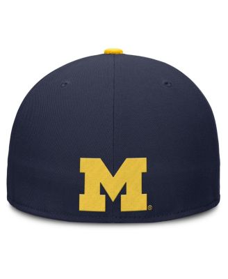 Men's Navy Michigan Wolverines True Primetime Performance Fitted Hat