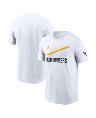 Nike - Men's White West Virginia Mountaineers Primetime 2-Hit Swoosh T-Shirt