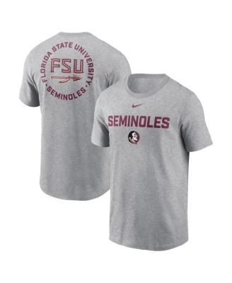 Nike - Men's Heather Gray Florida State Seminoles Campus 2-Hit T-Shirt