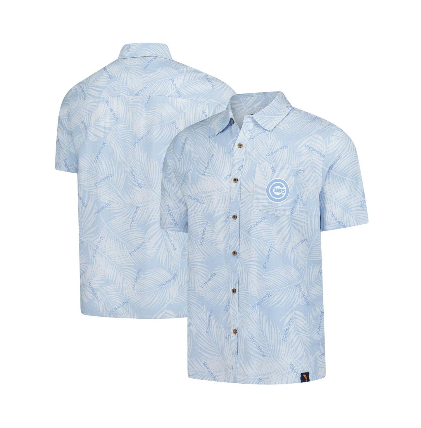 Мужская рубашка Margaritaville Blue Chicago Cubs Linen Party Button-Up — фото 1