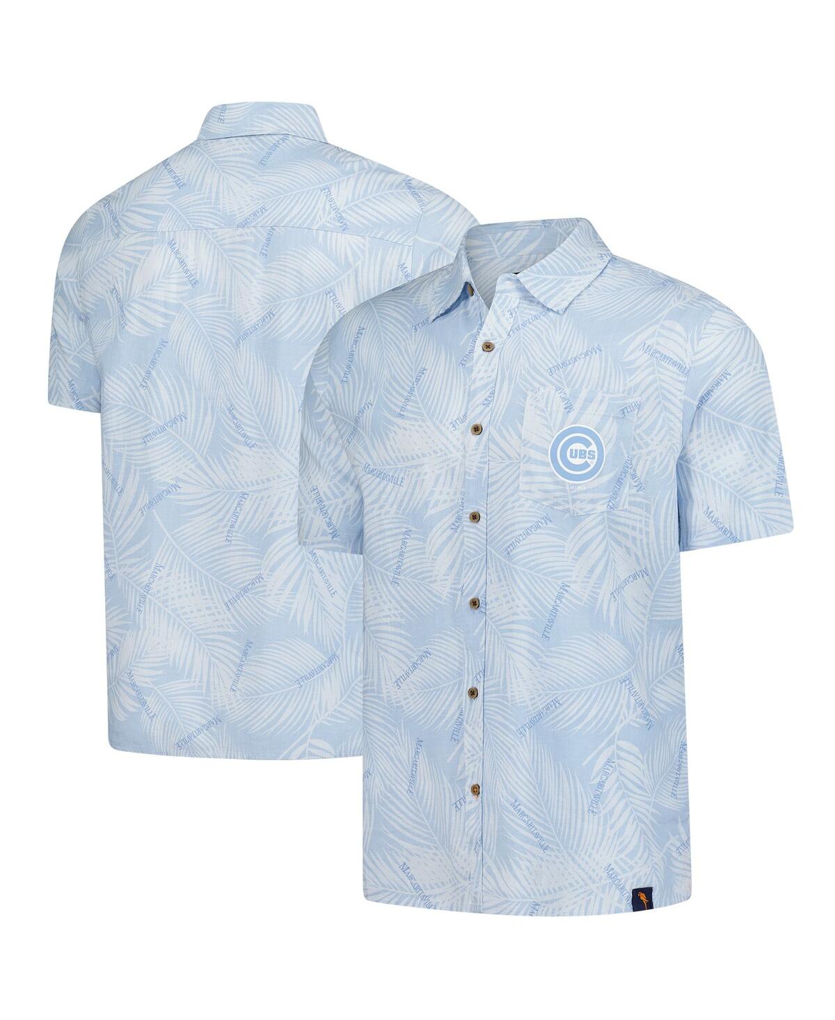 Men's Blue Chicago Cubs Linen Party Button-Up Shirt - Blue