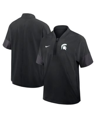 Nike - Men's Black Michigan State Spartans 2025 Sideline Coaches Lightweight Short Sleeve Jacket
