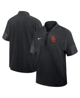 Nike - Men's Black USC Trojans 2025 Sideline Coaches Lightweight Short Sleeve Jacket