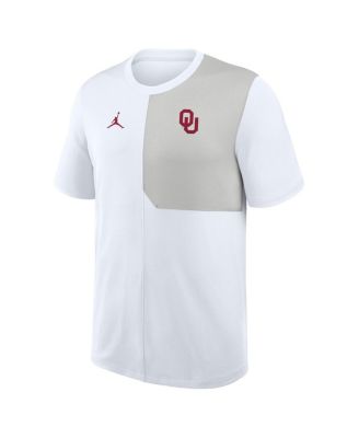 Men's White Oklahoma Sooners 2025 Sideline UV Performance Coach T-Shirt