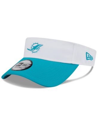 New Era - Men's White/Aqua Miami Dolphins 2025 NFL Training Camp Adjustable Visor Hat