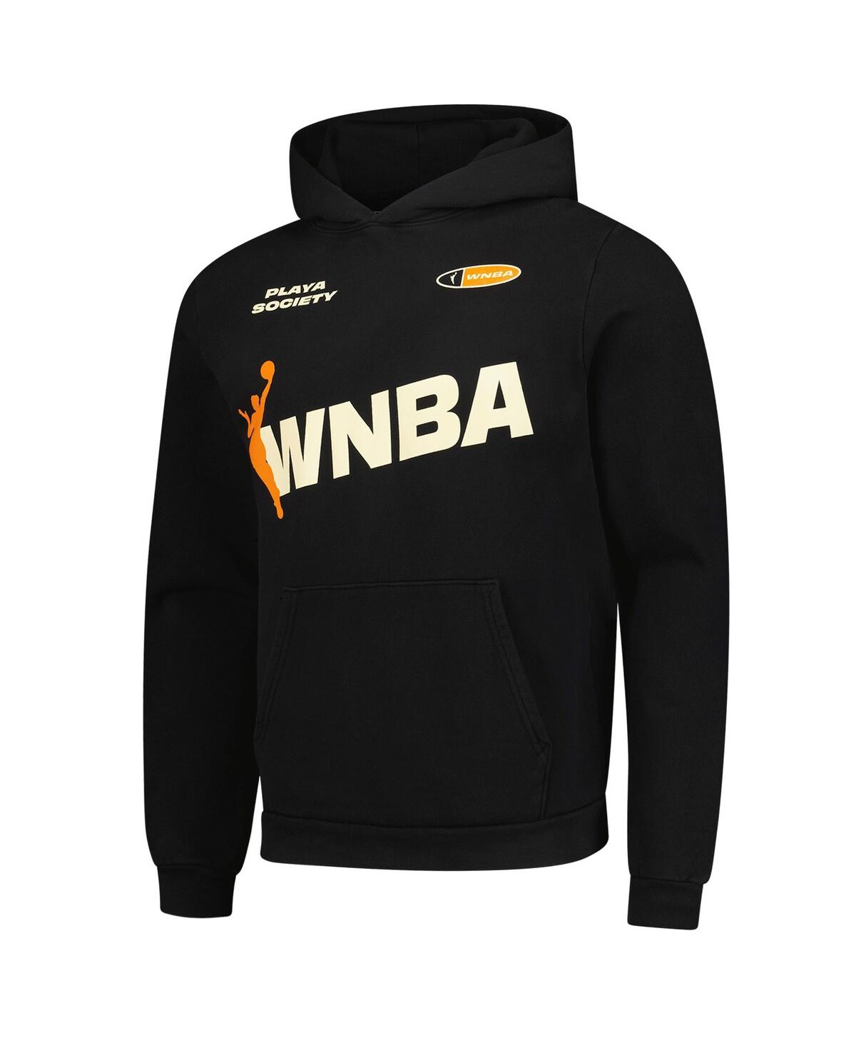 Playa Society Men's And Women's Black Wnba Team Pullover Hoodie In Black