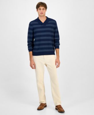 Men's Striped Shawl-Collar Sweater, Macy's Exclusive