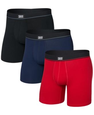 SAXX - Men's 3pk. Essential Cotton Logo Boxer Briefs