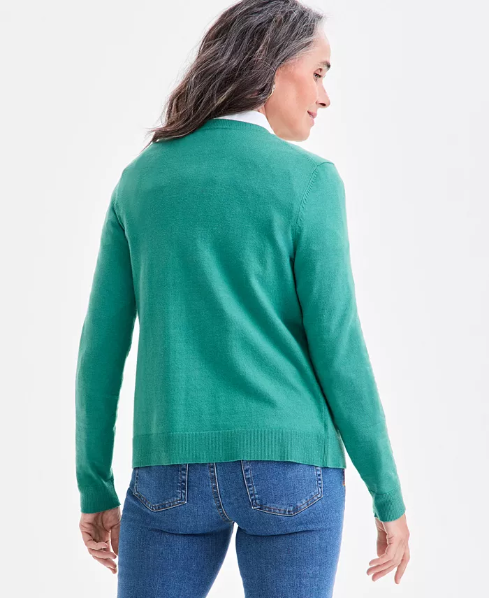 Women's Button-Down Long-Sleeve Cardigan - thumbnail 4