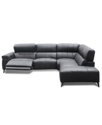 Wyndill 2-Pc. Leather Sectional with 1 Power Recliner, Exclusively at Macy's