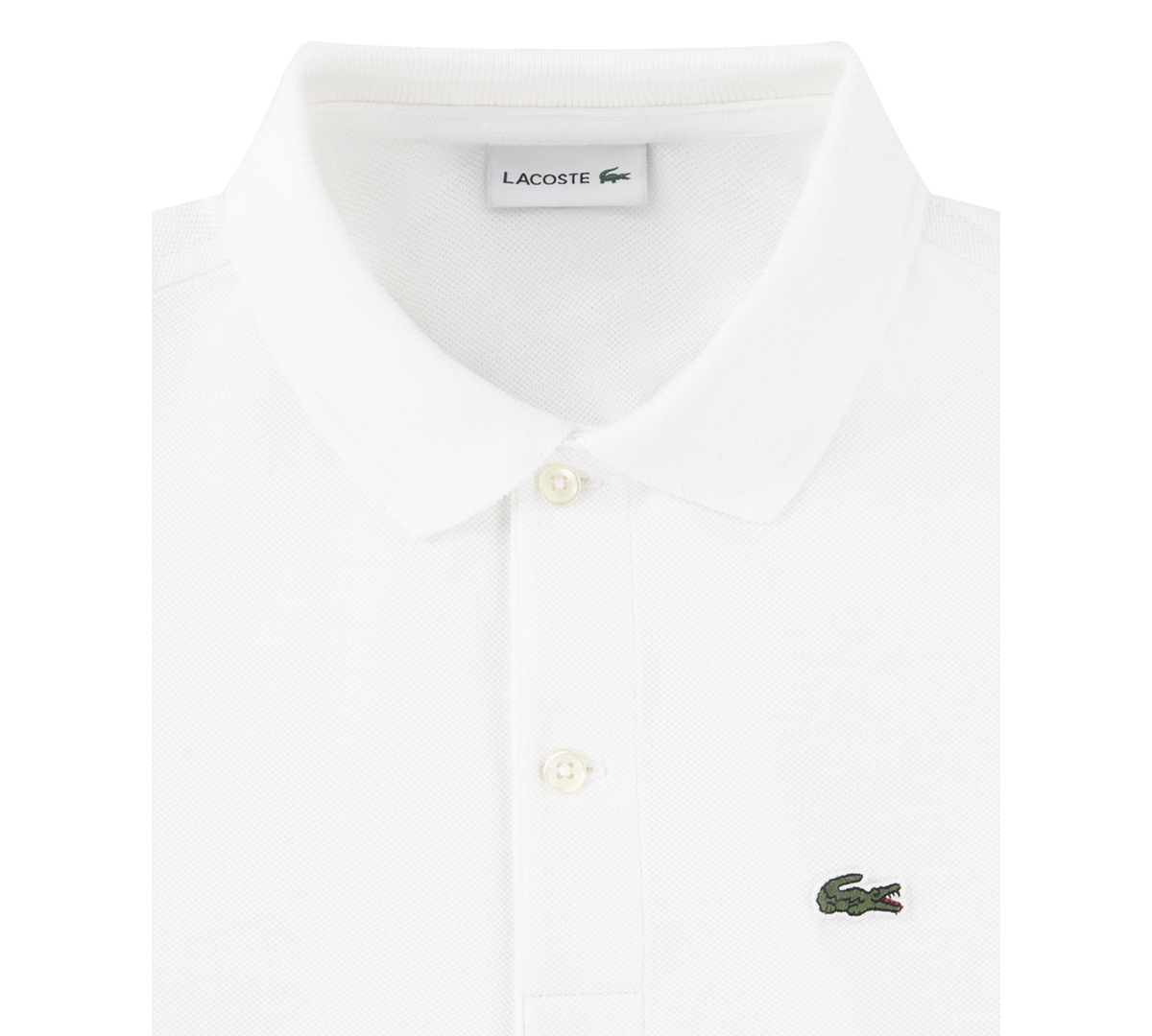 Lacoste Big Boys Cotton Petit Pique Polo Shirt In White