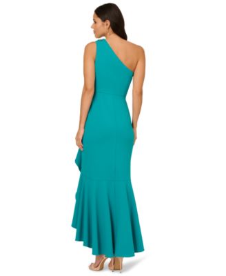 Women's Beaded One-Shoulder Gown 