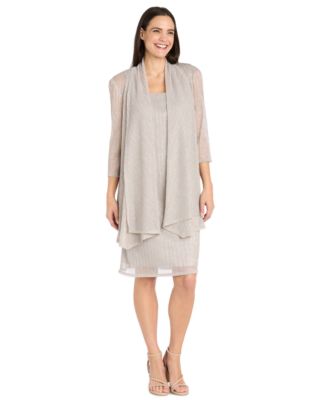 Women's Metallic Crinkle 2-Pc. Dress