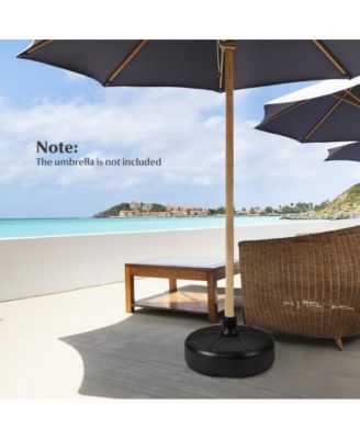 27 lbs Fillable Round Umbrella Base Stand for Yard Garden Poolside