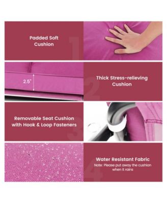 3 Seat Outdoor Porch Swing with Adjustable Canopy