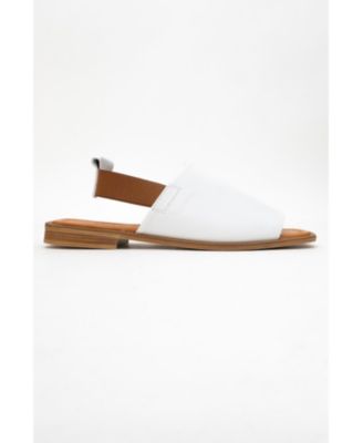 Fuela Leather Elastic Flat Sandals (Women)