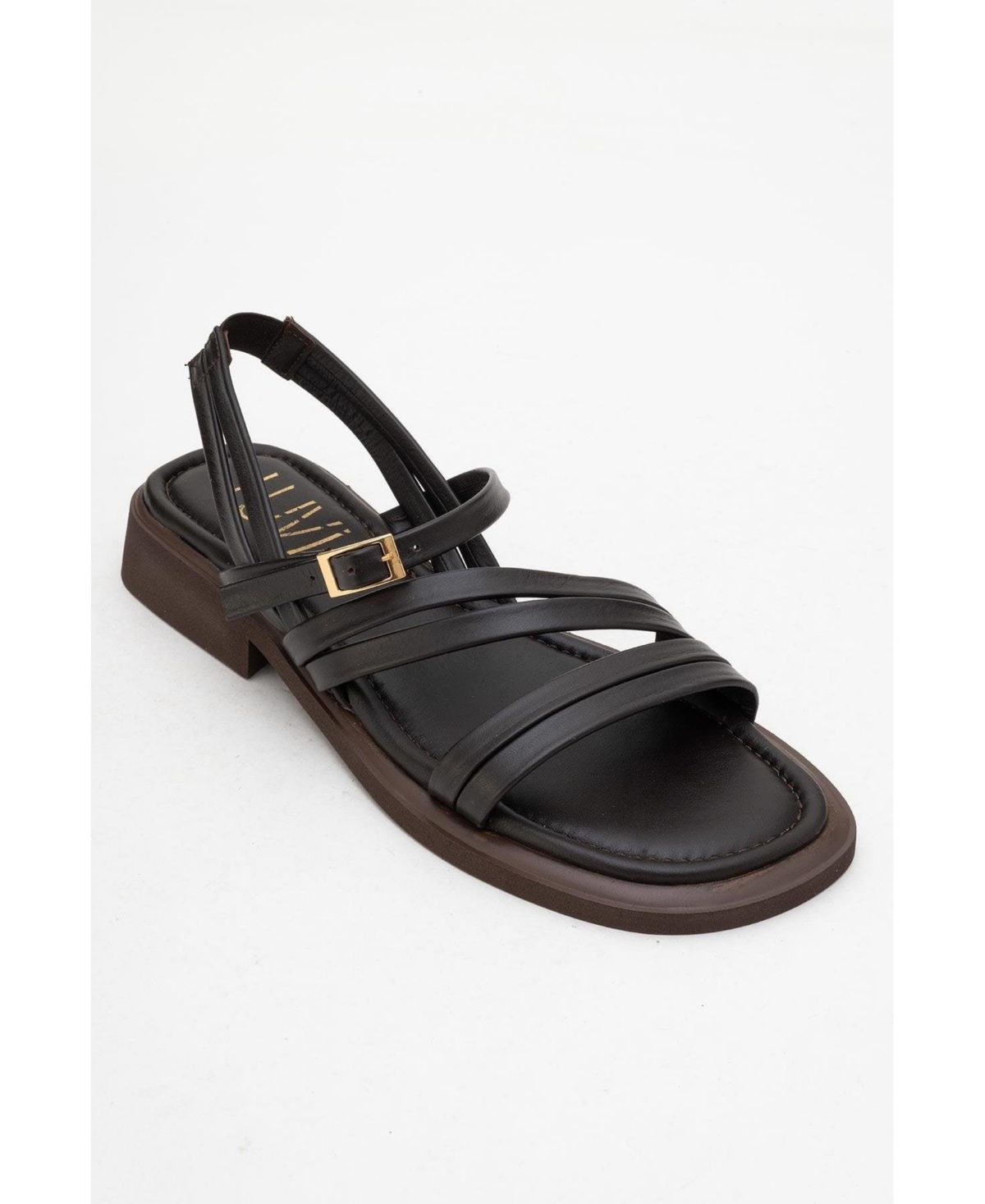 Cesar Leather Sandals (Women) - Black leather