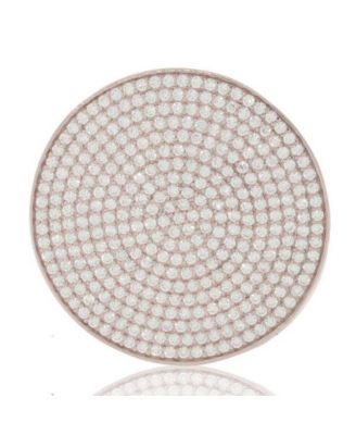 Suzy Levian Sterling Silver Cubic Zirconia Pave Round Medallion Ring