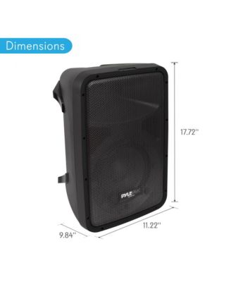 PA Speaker DJ Mixer Bundle - 300 W Portable Wireless Bluetooth Sound System w/ USB SD XLR 1/4" RCA Inputs