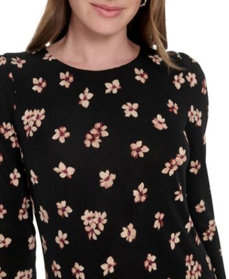 Women's Jersey Printed Ruffled Shift Dress