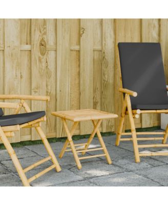 Garden Table Natural Bamboo Small Foldable Bamboo Garden Table