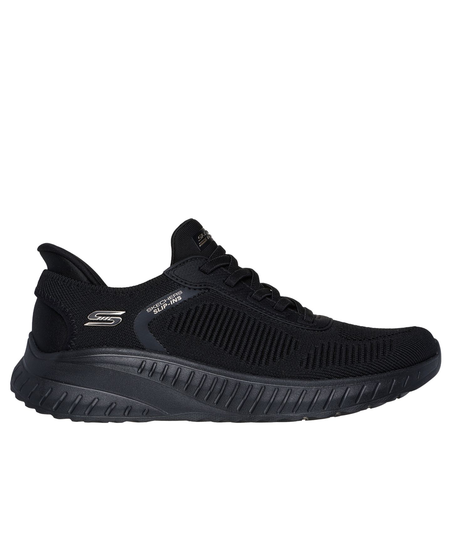 Женские кроссовки Skechers Slip-Ins: Bobs Sport Squad Chaos Walking Sneakers Wide Width, цвет: Чёрный — фото 2