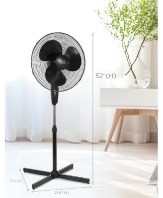 18-Inch Pedestal Fan, Oscillating Fan for Home and Office, with 3 Speed Settings
