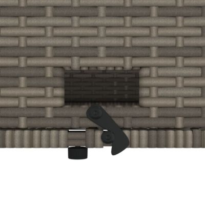 Garden Sofa Grey PE rattan Medium