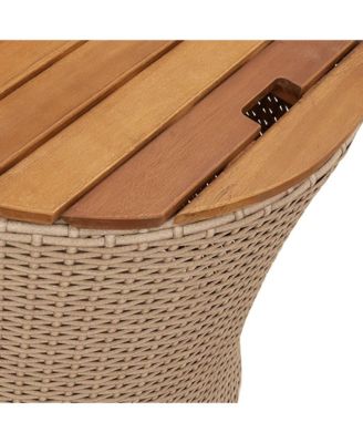 Garden Side Table Beige and brown