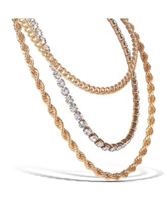 3-Piece Twisted Chain Link Necklace Set