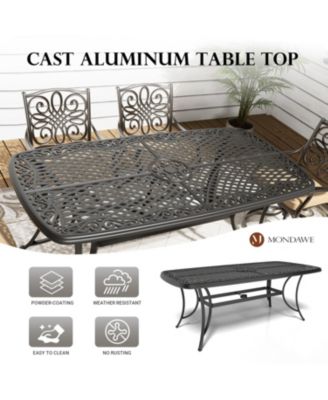 Rectangular Aluminum Outdoor Dining Table
