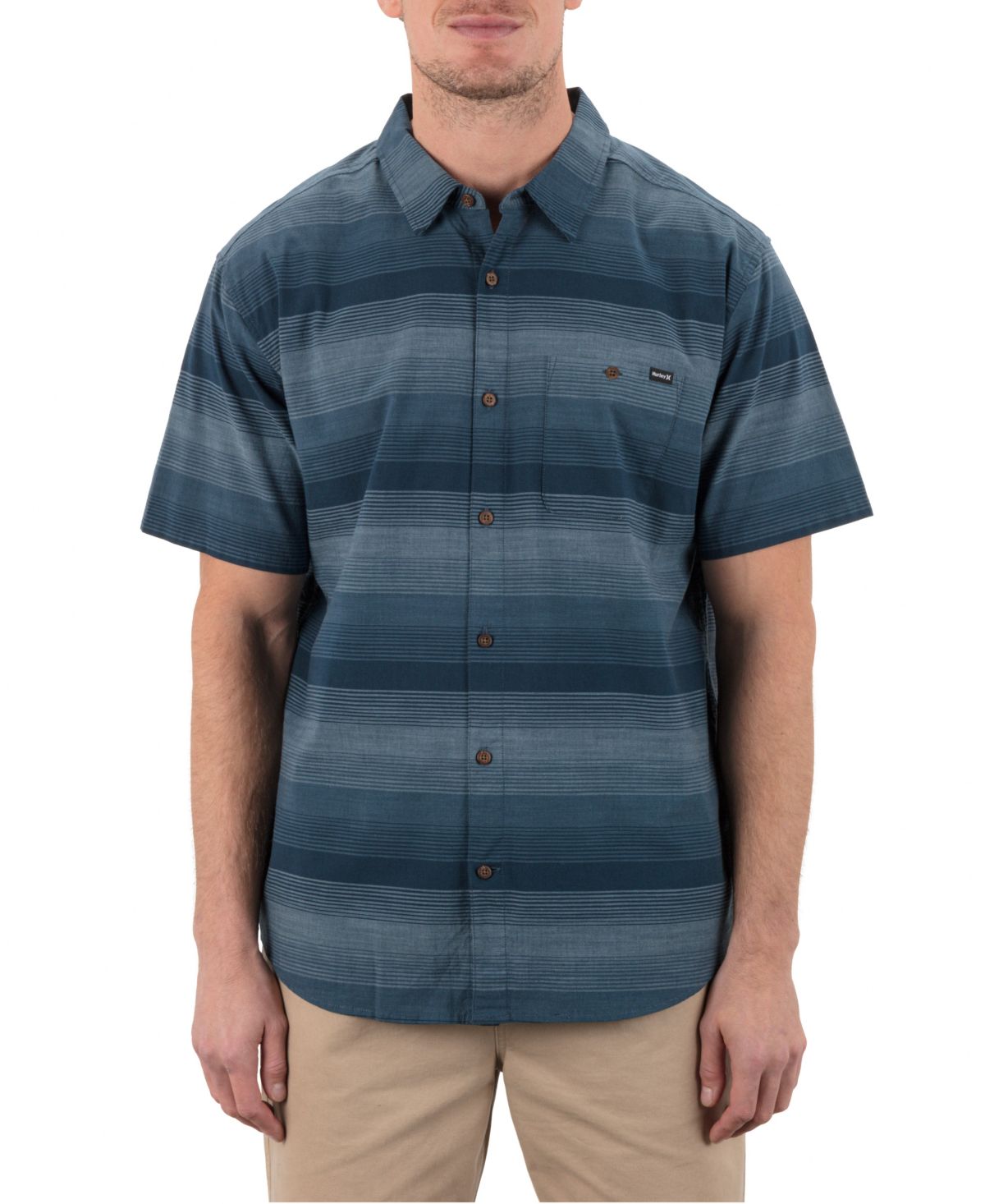 Мужская рубашка в полоску Lido с коротким рукавом