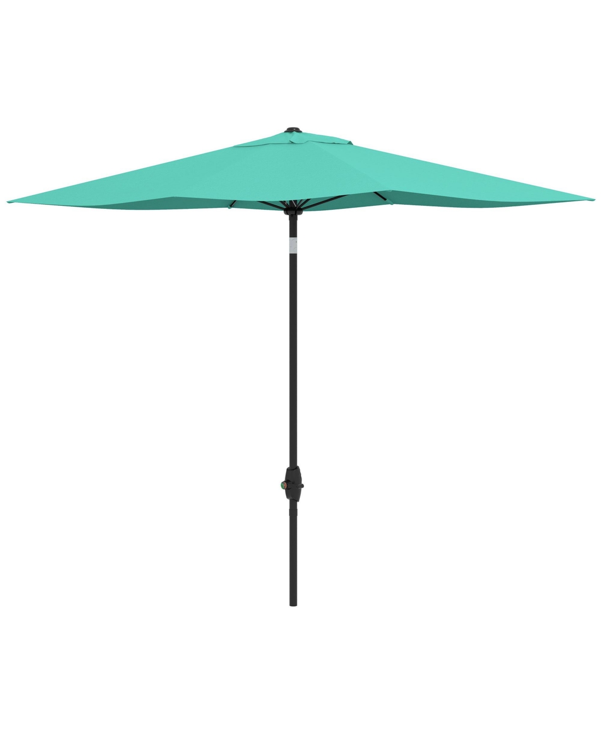 6.5' x 10' Rectangular Market Umbrella with Crank and Push Button Tilt