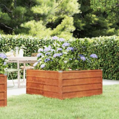 Garden Raised Bed Rusty Corten Steel Medium Durable