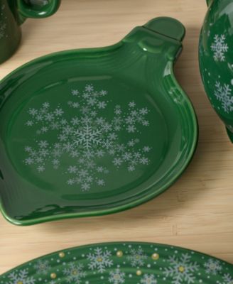 Jade Snowflakes Ornament Shaped Plate, Exclusively at Macy's