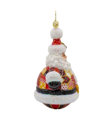 Quilted Jolly Claus Ornament