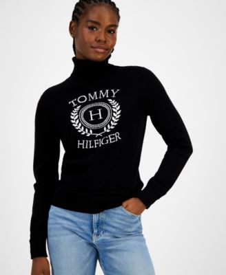 Tommy Hilfiger - Women's Cotton Crest Turtleneck Sweater