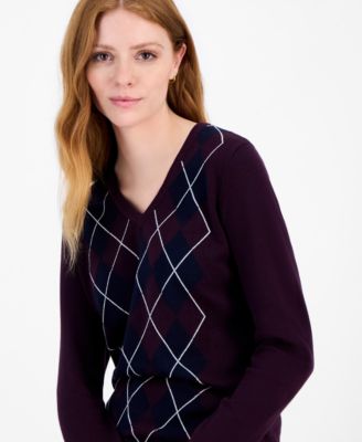 Women's Cotton Arglye Ivy Sweater