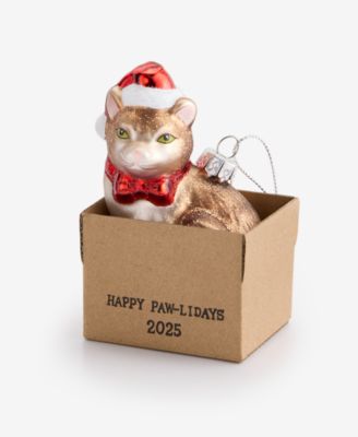 Pets Cat in Box Ornament, Macy's Exclusive
