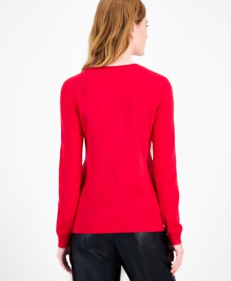 Women's Cotton Graphic Crewneck Sweater