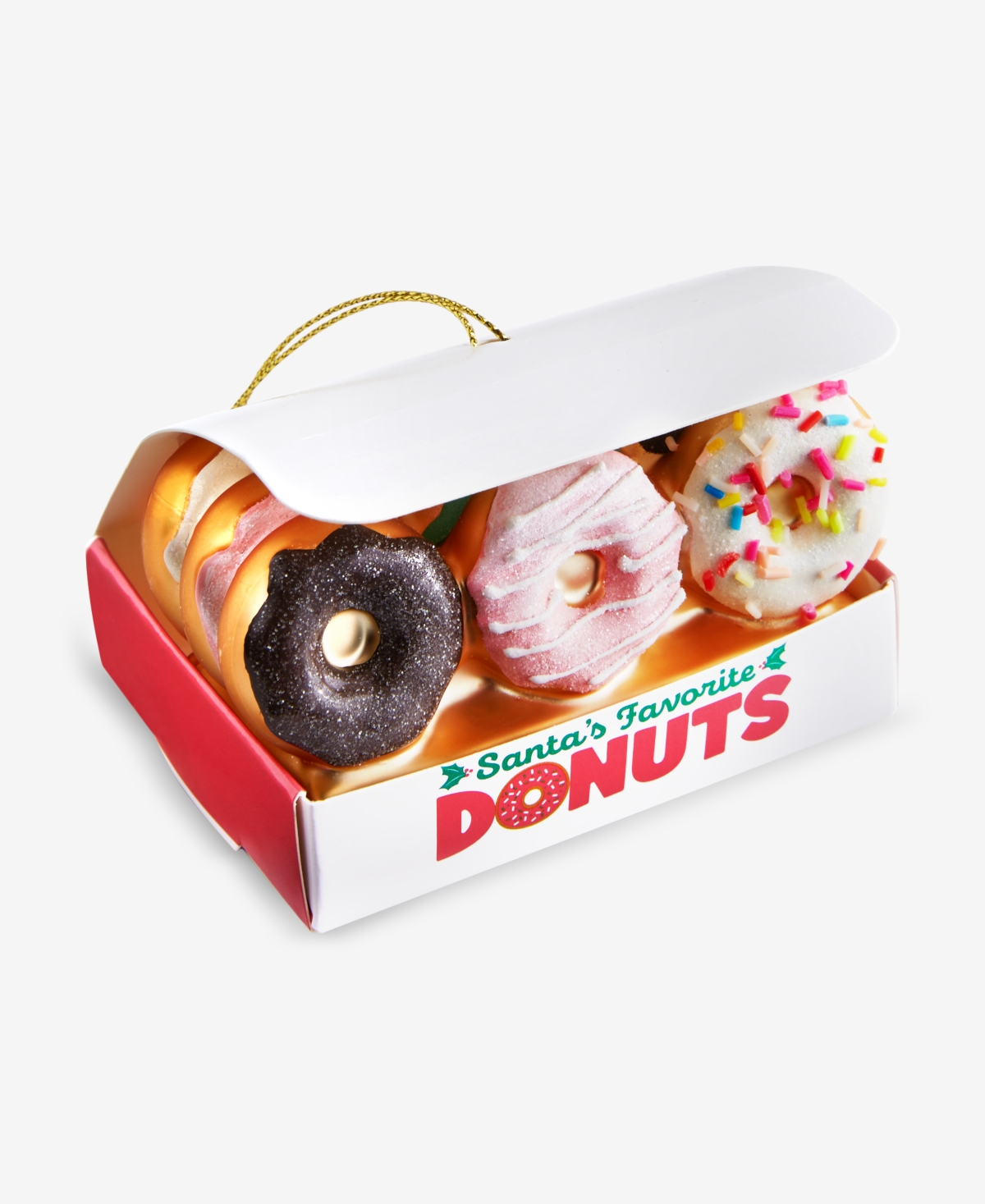 Holiday Lane Foodie Donut Box Ornament, Macy's Exclusive In Pink