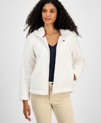 Tommy Hilfiger - Women's Zip-Front Long-Sleeve Sherpa Jacket