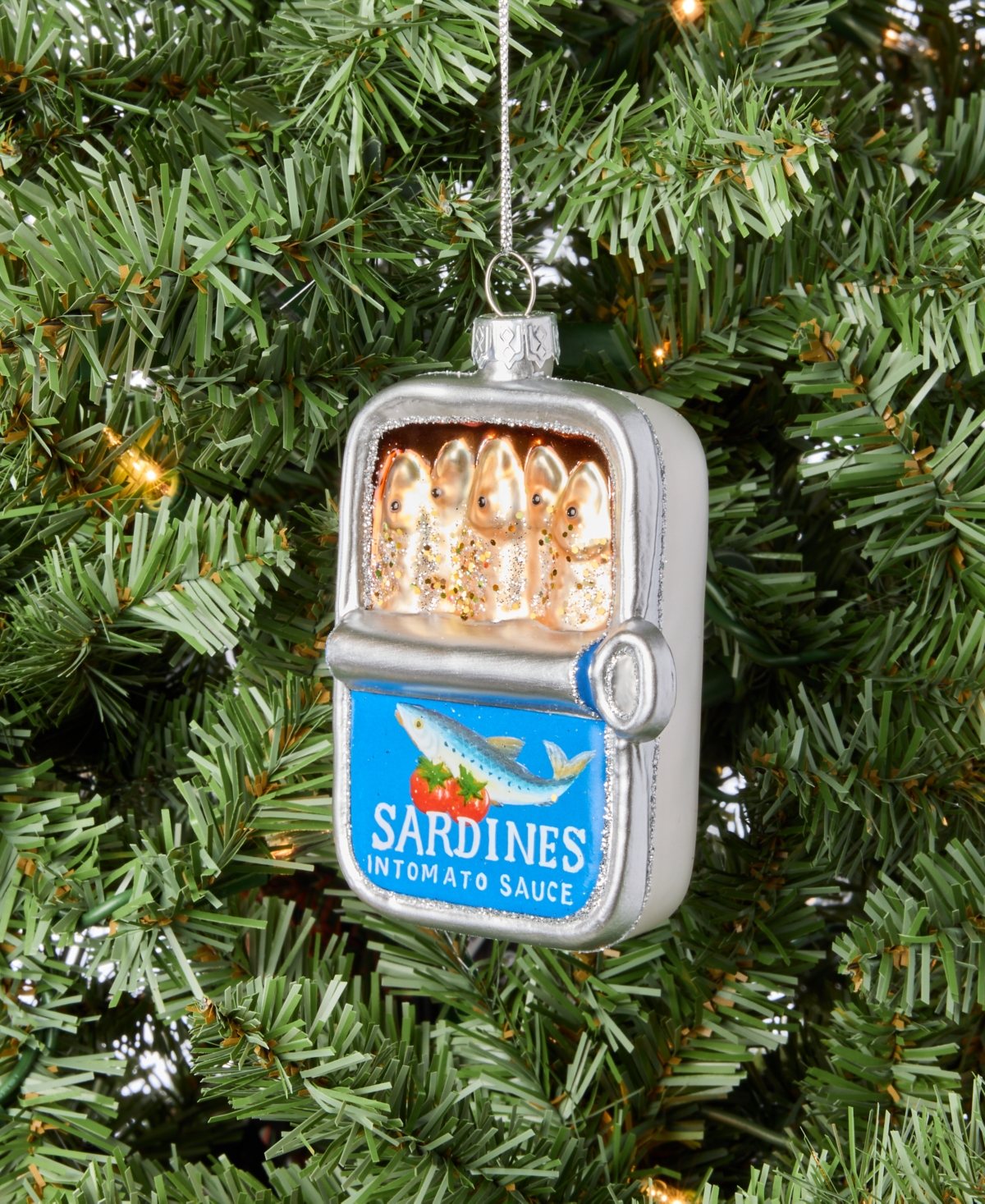 Holiday Lane Foodie Sardine Can Ornament, Macy's Exclusive In Transparent