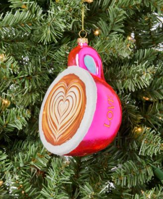 Foodie Pink Coffee Cup Ornament, Macy's Exclusive